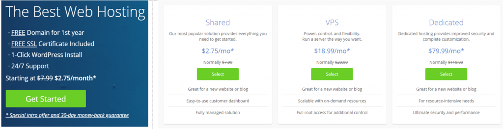 web hosting plans