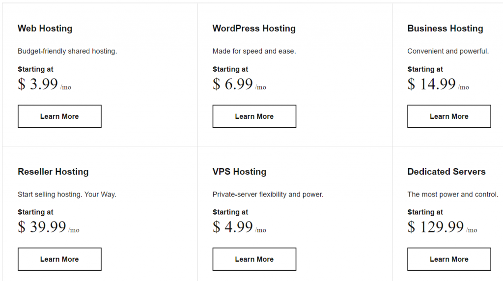 web hosting plans