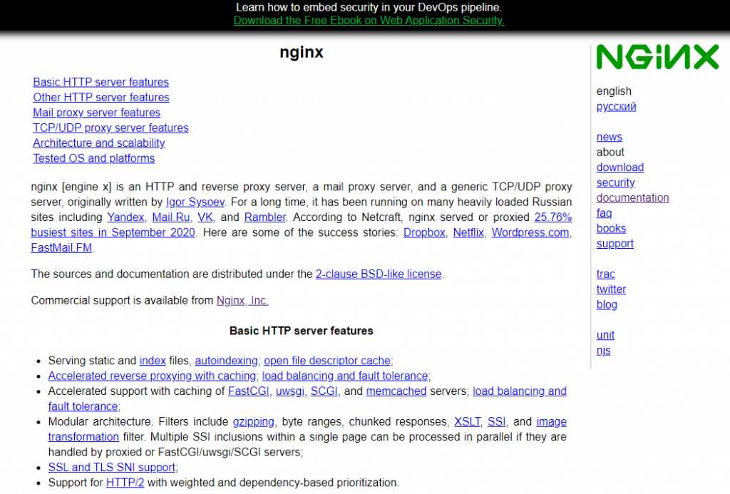 what is web server nginx