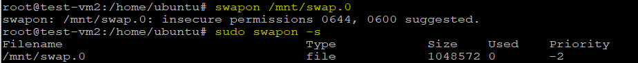 Swap and check if it's created successfully

