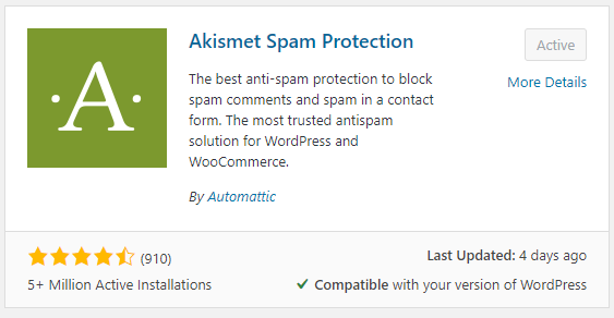 Akismet Spam Protection