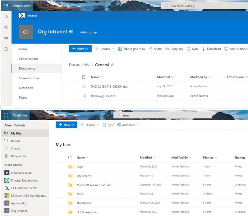 SharePoint Vs OneDrive Differences Update