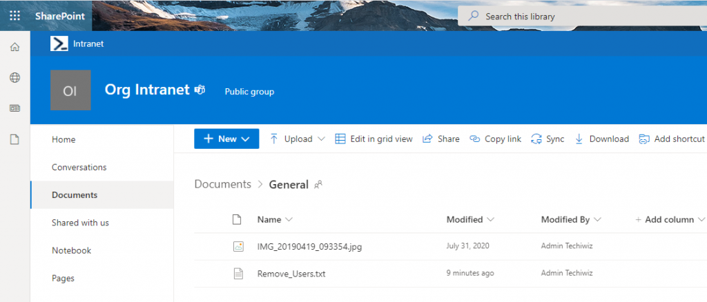 SharePoint Vs OneDrive interface