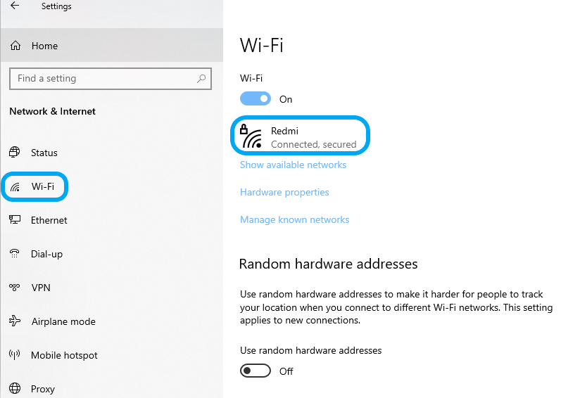 Set Metering on LAN connection