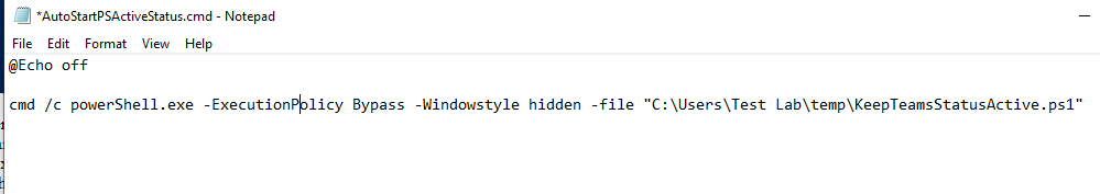 How to Keep Teams Status Active 2: Batch File Configuration