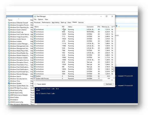 Same process for multiple service